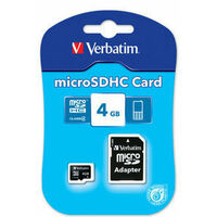 Verbatim Micro SDHC 4GB C4 43966 w adapter