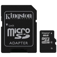 Kingston MicroSDHC 8GB class 10 + adapter