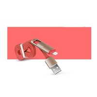 USB 2in1 Micro/Iphone/5/6 Flat Metal