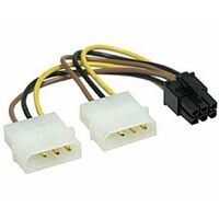 Adapter naponski PCI-E 6-pin - 2xMolex 4 pin